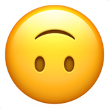 Auf dem Kopf stehendes Gesicht Emoji