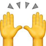 Zum Feiern erhobene Hände Emoji