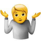 Person zuckt mit den Schultern Emoji